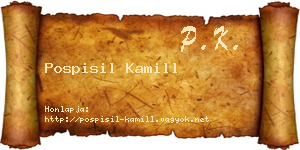 Pospisil Kamill névjegykártya